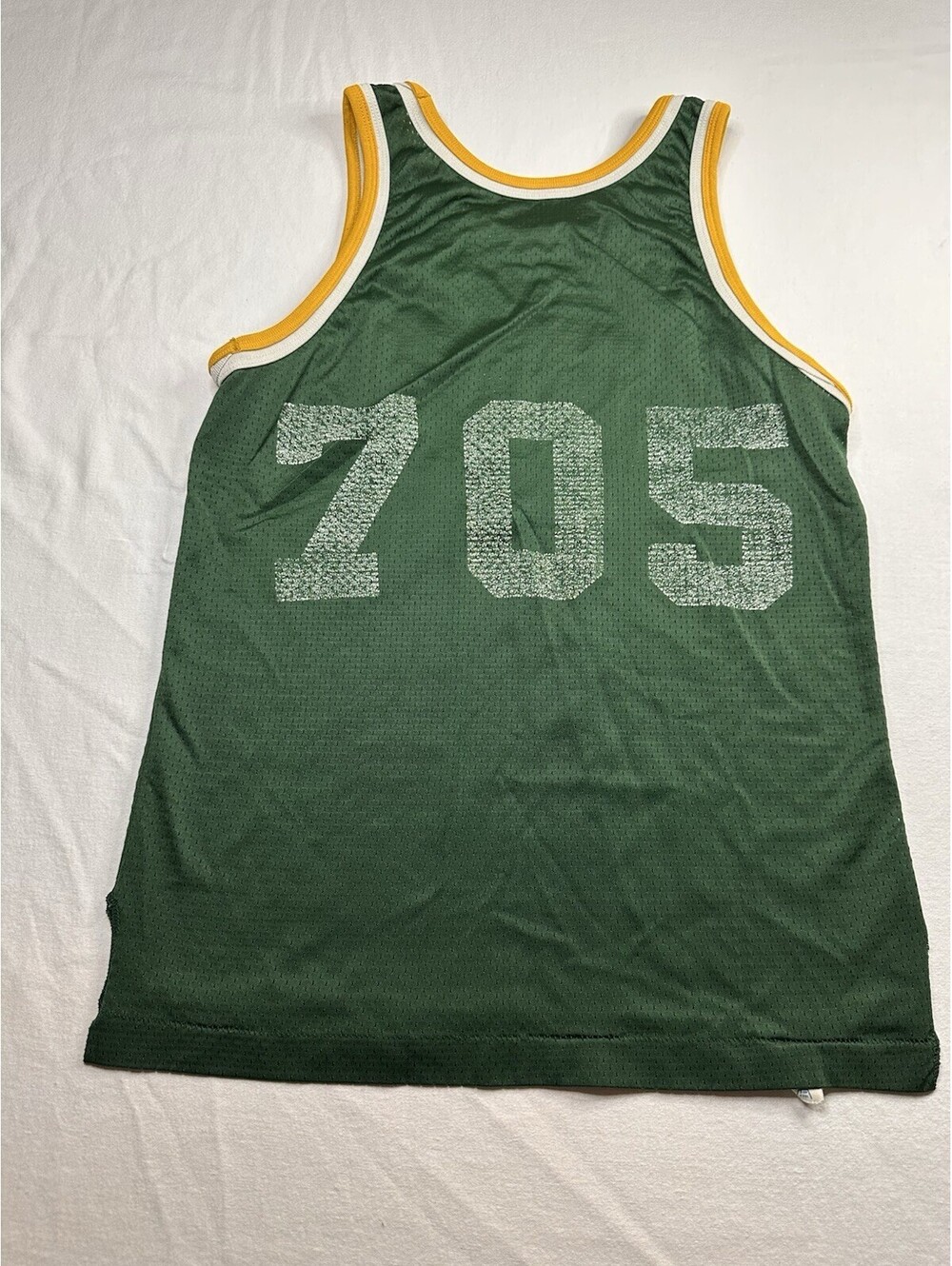 Vintage Champion Green And Yellow Tang Top Size Medium - Picture 6 of 6
